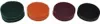 Four stacks of circular abrasive pads in different colors. Náhled obrázku produktu
