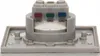 Close-up view of the back of a wall socket with three colored connectors. Náhled obrázku produktu