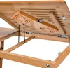 Table de lit 55 x 35 x 26 cm, double ventilateur - marron Voir les images du produit 8