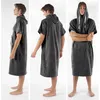 CalmyBEACH: Bata de baño de felpa, para mujer y hombre, Vista previa de la imagen del producto 4