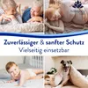 A collage of images showing seniors, a pregnant woman, a baby, and a dog, with text overlay advertising a product. Produktbild-Vorschau