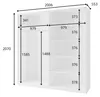 AX LIVING Armoire blanche 200 cm Adelna Armoire avec miroir Voir les images du produit 7