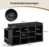 Lavice na boty COSTWAY s 10 přihrádkami, držákem na Náhled obrázku produktu 3