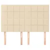 vidaXL Testiere 4 pezzi Tessuto Crema 72x5x78/88 cm Anteprima dell’immagine prodotto 3