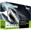 The image shows the retail packaging of a Zotac Gaming GeForce RTX 4070 SUPER graphics card. Produktbild-Vorschau