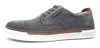 A single grey suede shoe with white soles and brown trim is shown against a white background. Produktbild-Vorschau