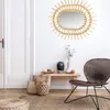 Rea wandspiegel, Boho-stijl, 57 cm, modelnummer Qdj5749 Productafbeelding-voorbeeld 2