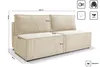 Sofa rozkłada z pojemnikiem na pościel COMPI Ecru Podgląd zdjęcia produktu 7