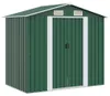 vidaXL Szopa ogrodowa zielona metalowa 204 x 132 x 186 cm Podgląd zdjęcia produktu 12