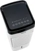 A close-up, high-angle shot of a white and black portable air cooler on a white background. Produktbild-Vorschau