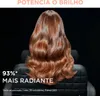 A person's back with long, shiny, wavy brown hair is shown, with text overlays. Podgląd zdjęcia produktu