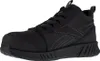 A black Reebok safety boot is shown against a white background. Produktbild-Vorschau