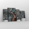 Bild auf Leinwand - Leinwandbild - 4 Teile - Hirsch Hirsch Produktbild-Vorschau 4