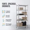 IvoQ Scaffale – 180 x 90 x 40 cm – 5 ripiani regolabili – Anteprima dell’immagine prodotto 2