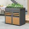 MERAX Mülltonnenbox Abschließbar Müllcontainer mit Produktbild-Vorschau 2