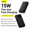 A marketing image for a Baseus Bipow power bank, showing its features and specifications. Podgląd zdjęcia produktu