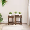 vidaXL Pflanzenständer 2 pcs Braun 70 x 11 x 27 cm Mahagoni Produktbild-Vorschau 3
