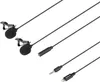 Two lavalier microphones with cables and connectors are laid out diagonally on a white background. Náhľad obrázku produktu