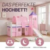Homestyle4u Hochbett 90x200 mit Rutsche Turm Tunnel Produktbild-Vorschau 8