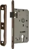 A lock mechanism and its strike plate are shown against a white background. Produktbild-Vorschau