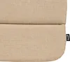 A close-up view of a beige fabric cushion, showing its texture and a small black label. Produktbild-Vorschau