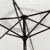 Close-up view of the internal structure of a white umbrella, showing the black metal ribs and central pole. Anteprima dell’immagine prodotto