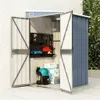 vidaXL Anbauschuppen Grau 118x100x178 cm Verzinkter Stahl Produktbild-Vorschau 8