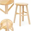 SPRINGOS Holzschemel Hocker Küchenhocker Tritthocker Kiefer Produktbild-Vorschau 2