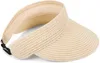 styleBREAKER Papierstroh Visor Cap einfarbig | Sonnenvisier Produktbild-Vorschau 1
