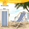 Liegestuhl 2X Strandliegestuhl Holz Klappbar Stuhl Produktbild-Vorschau 6