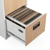 A filing cabinet drawer is pulled out, revealing rows of hanging file folders. Produktbild-Vorschau