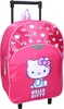 A pink Hello Kitty rolling backpack with a pattern of Hello Kitty faces, ice cream cones, and rainbows. Produktbild-Vorschau