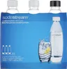 A package of SodaStream carbonating bottles with a glass of sparkling water and a lemon slice. Produktbild-Vorschau