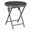 A folding side table with a patterned top. Anteprima dell’immagine prodotto