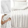 Koc Bunny 150x200 cm 100% mikrofibra 700 g/m² — biały, Podgląd zdjęcia produktu 1