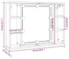 vidaXL Spiegelkast met LED-verlichting, eikenhoutlook, Productafbeelding-voorbeeld 4