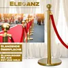 goldener Standpfosten, Hinweis auf elegante Kombi von Silber und rot Produktbild-Vorschau