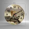 Wanduhr - Rund - Glasuhr - Afrika Leopard Katze Safari - Produktbild-Vorschau 3