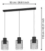 Eglo 43626 MILLIGAN E27 tripla lampada a sospensione Anteprima dell’immagine prodotto 3