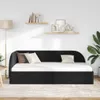 vidaXL Hoekbed met hoofdeinde, zwart, 90 cm x 190 cm, Productafbeelding-voorbeeld 3