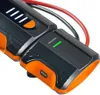 A close-up view of a black and orange jump starter device. Náhled obrázku produktu