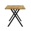 MODFU Table À Manger Avec Piètement Croisé Noir, Plateau Voir les images du produit 7