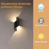 2 stuks - Moderne LED wandlamp, 10W, zwart, IP65, geschikt Productafbeelding-voorbeeld 3