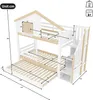 Flieks Etagenbett 90x200cm mit Ausziehbett, Kinderbett Produktbild-Vorschau 5