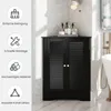 Armoire d'angle avec portes à persiennes, étagère réglable, Voir les images du produit 3