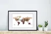 MuchoWow® MuchoWow® Gerahmtes Poster Weltkarte - Braun - Produktbild-Vorschau 4
