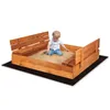Springos® Sandkasten mit Sitzbänken 120 x 120 cm Produktbild-Vorschau 1