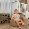 Poltrona Flumi per bambini teddy beige scuro, poltroncina Anteprima dell’immagine prodotto 2