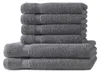 6 tlg. Handtuch Set - Anthrazit / Dunkelgrau - 500g/m²  - 2 Produktbild-Vorschau 1