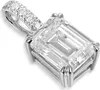 585er Weißgold Anhänger mit Zirkonia Octagonschliff ohne Produktbild-Vorschau 2